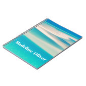 Monogram Ocean Blue Zee Beach Modern Notitieboek (Linkerzijde)