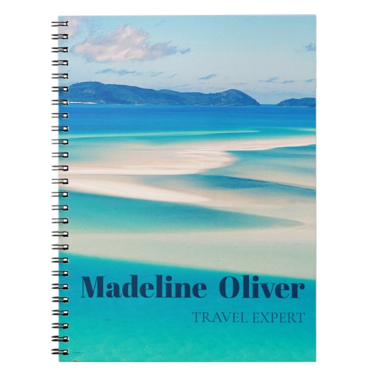 Monogram Ocean Blue Zee Beach Persoonlijk Notitieboek (Voorkant)