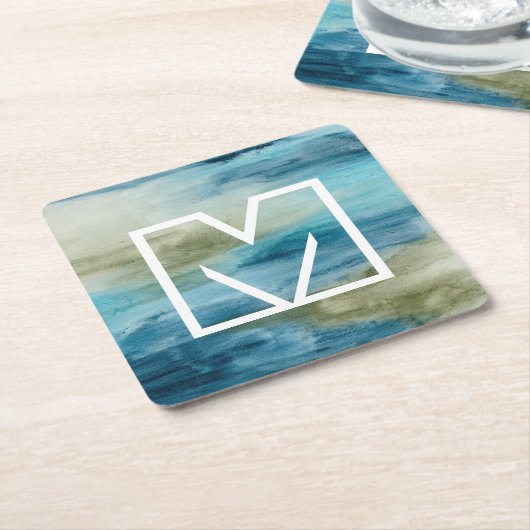 Monogram | Ocean Flow II Kartonnen Onderzetters (Schuin)
