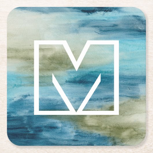 Monogram | Ocean Flow II Kartonnen Onderzetters (Voorkant)