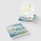 Monogram | Ocean Flow II Stenen Onderzetter (Zijkant)