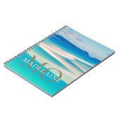 Monogram Ocean Gold Kleur Persoonlijk Notitieboek (Linkerzijde)