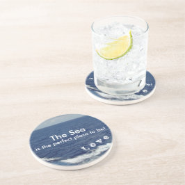 Monogram Ocean Waves Drink Coasters Zandsteen Onderzetter