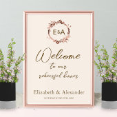 Monogram Oefenavond Welcome bord schuimplaat  Poster