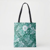 Monogram OERWOUD IKAT Hawaiian Green Tropical Tote Bag (Voorkant)