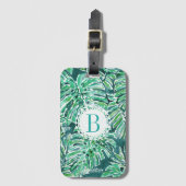 Monogram OERWOUD VIBES Green Tropical Monstera Bagagelabel (Voorkant (verticaal))