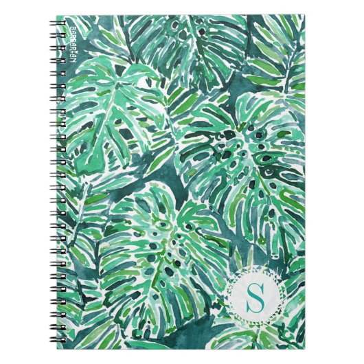 Monogram OERWOUD VIBES Green Tropical Monstera Notitieboek (Voorkant)