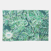 Monogram OERWOUD VIBES Green Tropical Monstera Theedoek (Horizontaal)