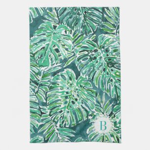 Monogram OERWOUD VIBES Green Tropical Monstera Theedoek