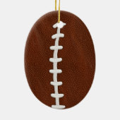 Monogram of Aantal Football Ornament, Uw Kleuren Keramisch Ornament (Achterkant)