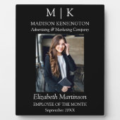 Monogram of Add Logo Business Employee Award Desk Fotoplaat (Voorkant)