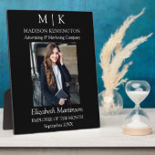 Monogram of Add Logo Business Employee Award Desk Fotoplaat (Zijkant)