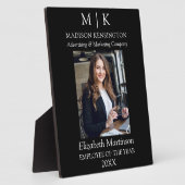 Monogram of Add Logo Business Employee of the Year Fotoplaat (Zijkant)