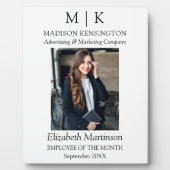 Monogram of Add Logo Employee Business Award Desk Fotoplaat (Voorkant)