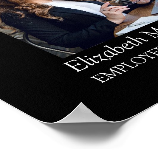 Monogram of Logo Business Award medewerker toevoeg Poster (Hoek)