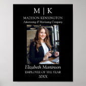 Monogram of Logo Business Award medewerker toevoeg Poster (Voorkant)