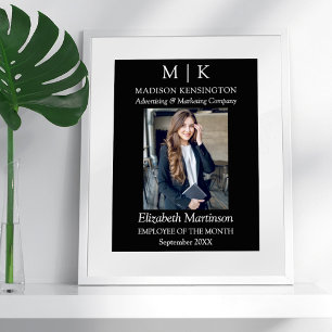 Monogram of Logo Business Employee Award toevoegen Poster