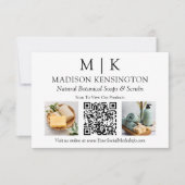 Monogram of logo toevoegen Bedrijf 2 foto's QR-cod Kaart (Voorkant)