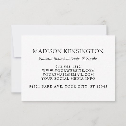 Monogram of logo toevoegen Bedrijf 2 foto's QR-cod Kaart (Achterkant)