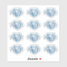 Monogram of naam toevoegen Schattige Heart Diamond Sticker