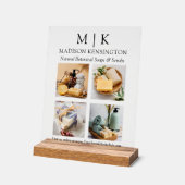 Monogram of toevoegen Logo Business Products Foto  Acryl Bord (Hoek)