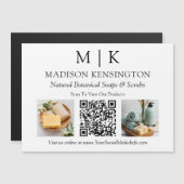 Monogram of toevoegen Logo Photo Business QR Code (Voorkant / Achterkant)