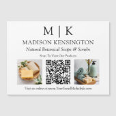 Monogram of toevoegen Logo Photo Business QR Code (Voorkant)