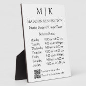 Monogram of voeg de Code van de Bedrijfsuren van d Fotoplaat (Zijkant)