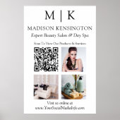 Monogram of voeg de Foto van de Bedrijfs QR Code v Poster (Voorkant)