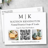 Monogram of voeg de Foto's Van Bedrijfs QR van de  Briefkaart