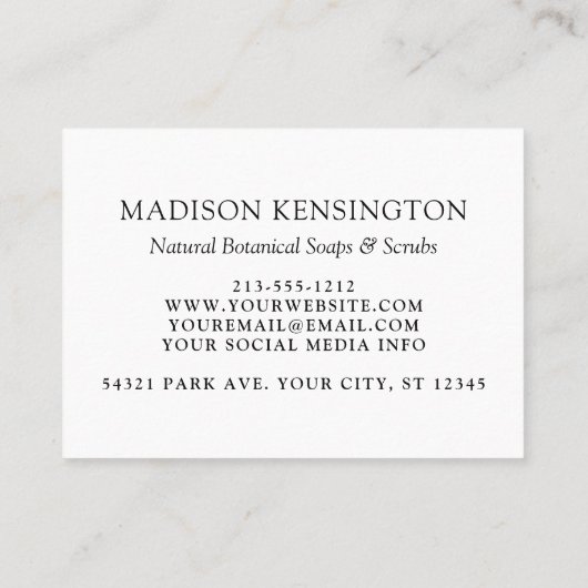 Monogram of voeg de Foto's Van Bedrijfs QR van de  Visitekaartje (Achterkant)