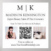 Monogram of voeg de Foto's van de Code van Bedrijf Poster (Voorkant)