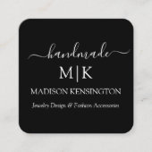 Monogram of voeg de Kaart van het Tussenvoegsel va Vierkante Visitekaartje (Voorkant)