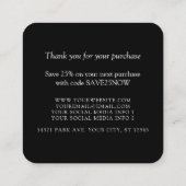 Monogram of voeg de Kaart van het Tussenvoegsel va Vierkante Visitekaartje (Achterkant)