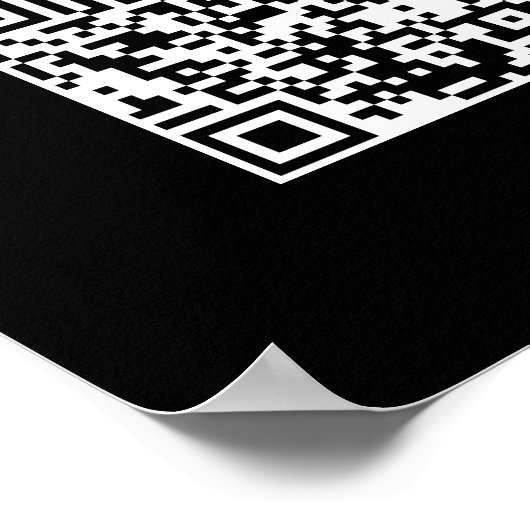 Monogram of voeg de Zwarte Code QR van de Bedrijfs Poster (Hoek)
