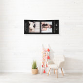 Monogram of voeg Logo 2 Foto Business Black toe Spandoek (Insitu)