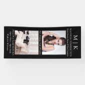 Monogram of voeg Logo 2 Foto Business Black toe Spandoek (Horizontaal)