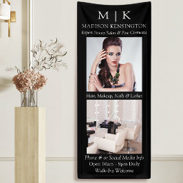 Monogram of voeg Logo 2 Foto Business Black toe Spandoek