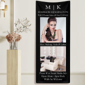 Monogram of voeg Logo 2 Foto Business Black toe Spandoek