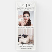 Monogram of voeg Logo 2 Foto Business toe Spandoek (Verticaal)