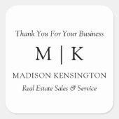 Monogram of voeg Logo bedrijfs Gift Stickers toe (Voorkant)