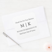 Monogram of voeg Logo bedrijfs Gift Stickers toe (Envelop)