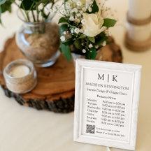 Monogram of voeg Logo-Bedrijfsuren QR Code toe Kle