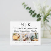 Monogram of voeg Logo Business 3 Foto's toe Briefkaart (Staand voorkant)