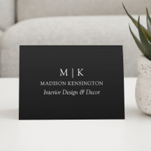 Monogram of voeg Logo Business Black Gevouwen toe