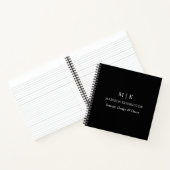 Monogram of voeg Logo Business Black Square toe Notitieboek (Binnen)