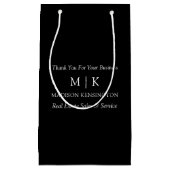 Monogram of voeg Logo Business Black toe Klein Cadeauzakje (Voorkant)