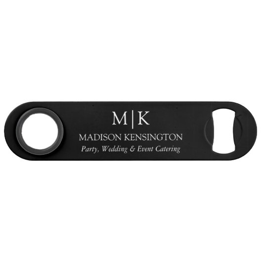 Monogram of voeg Logo Business Bottle toe Speed Flessenopener (Voorkant (Horizontaal))