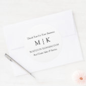 Monogram of voeg Logo Business Gift Round Sticker (Envelop)