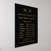 Monogram of voeg Logo Business Gold toe Folie Afdrukken (Laagn)